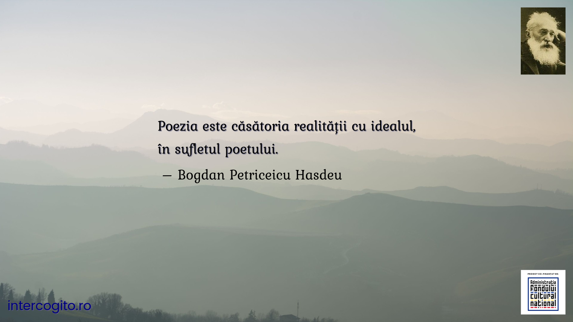 Poezia este căsătoria realității cu idealul, în sufletul poetului.