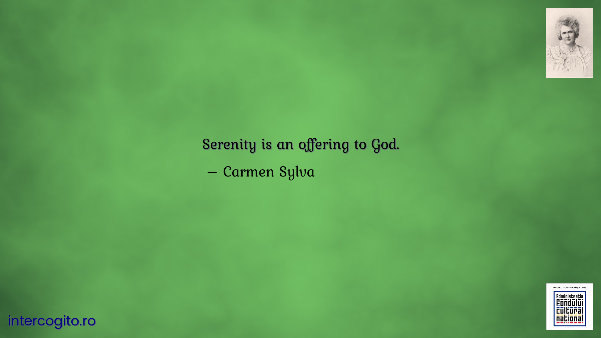 Serenity is an offering to God.