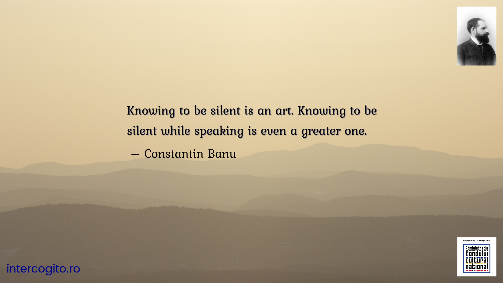 Knowing to be silent is an art. Knowing to be silent while speaking is even a greater one.