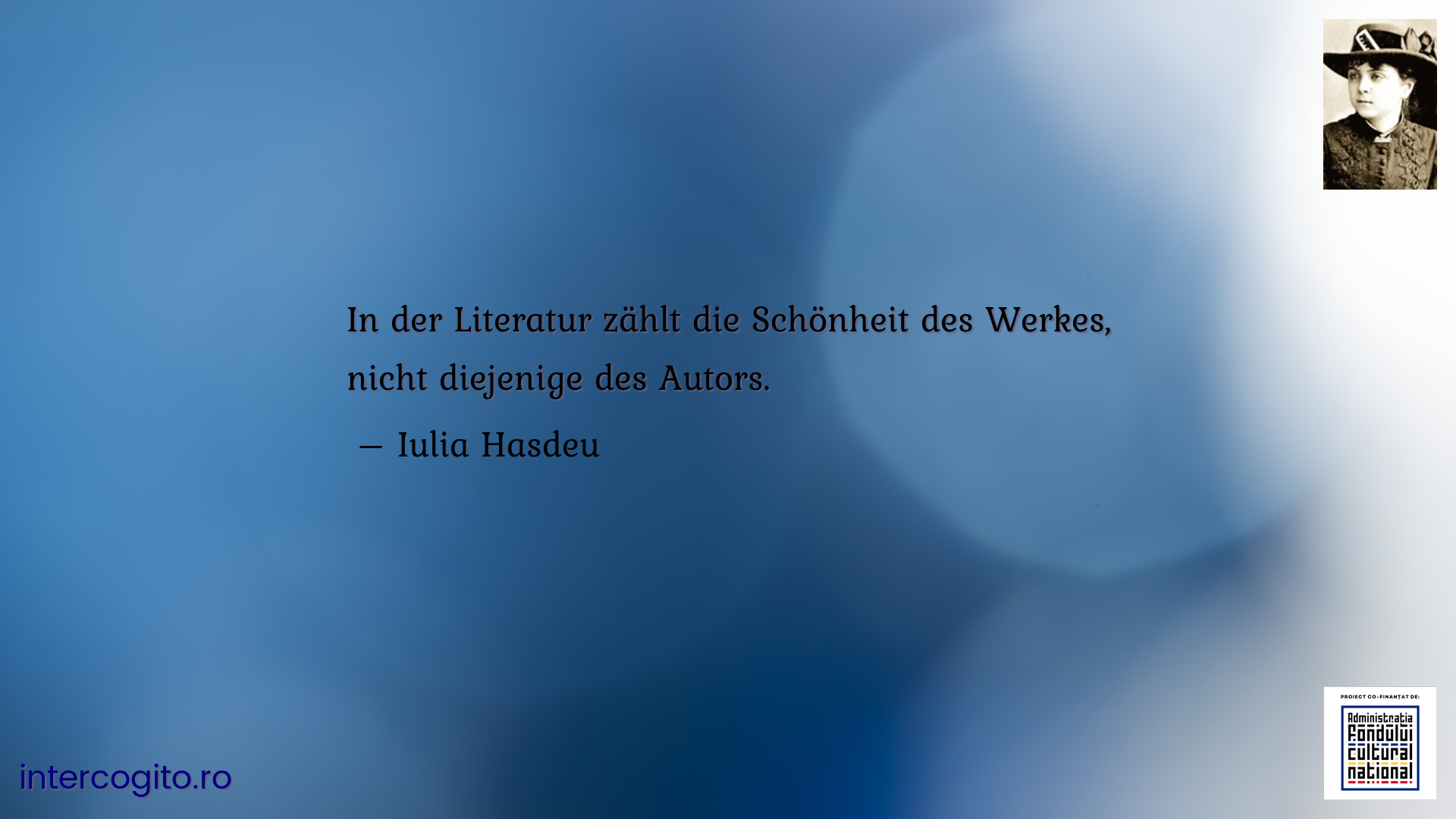 In der Literatur zählt die Schönheit des Werkes, nicht diejenige des Autors. 