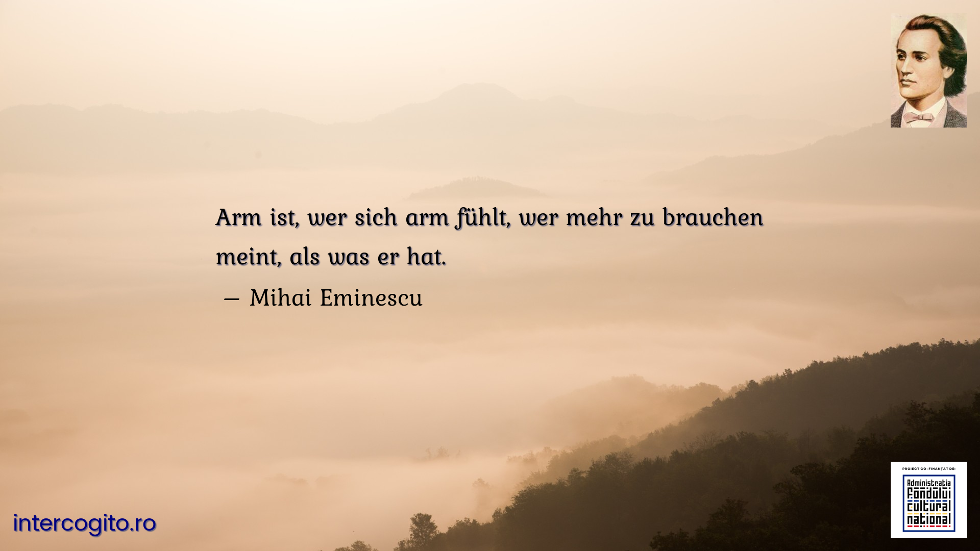 Arm ist, wer sich arm fühlt, wer mehr zu brauchen meint, als was er hat. 