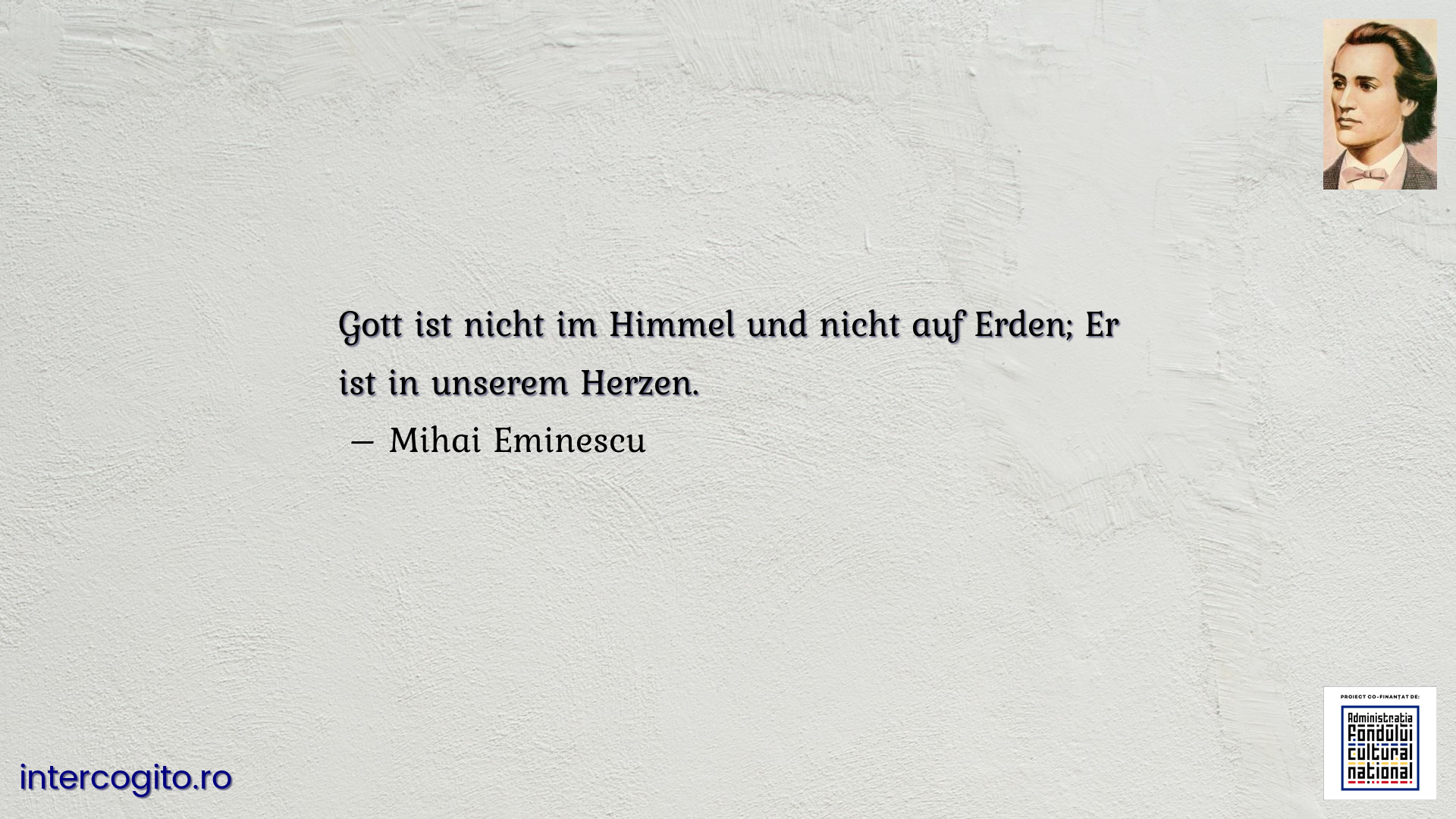 Gott ist nicht im Himmel und nicht auf Erden; Er ist in unserem Herzen.