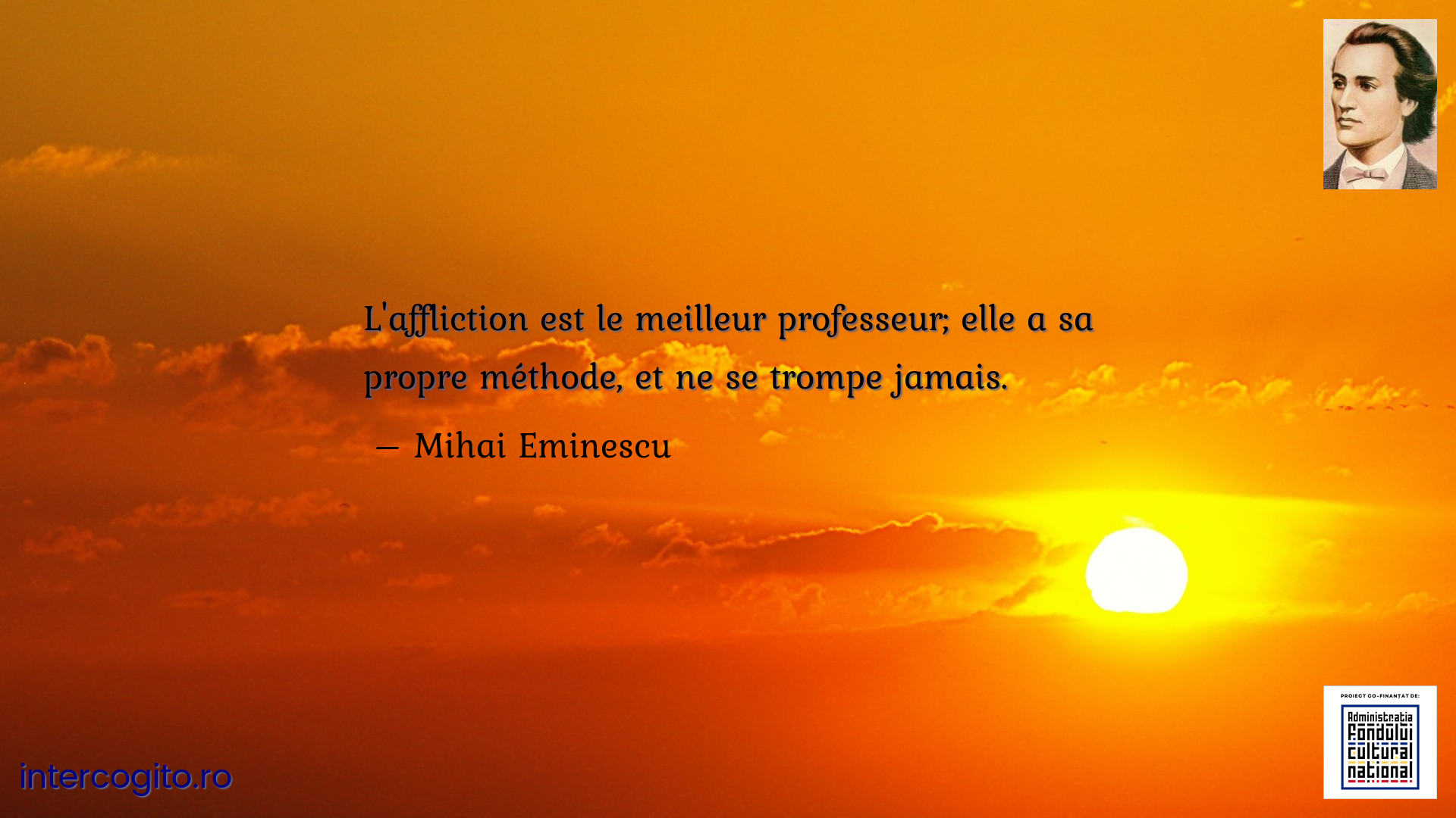 L'affliction est le meilleur professeur; elle a sa propre méthode, et ne se trompe jamais.