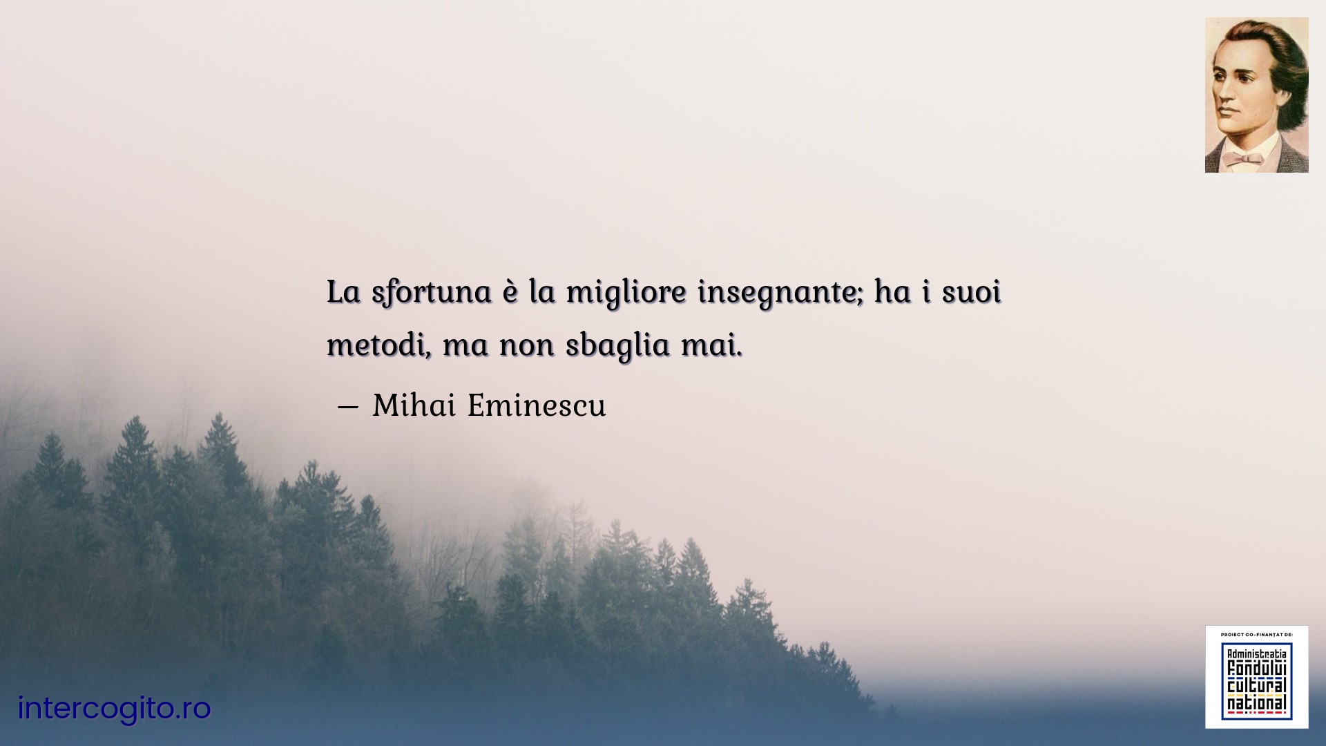 La sfortuna è la migliore insegnante; ha i suoi metodi, ma non sbaglia mai.