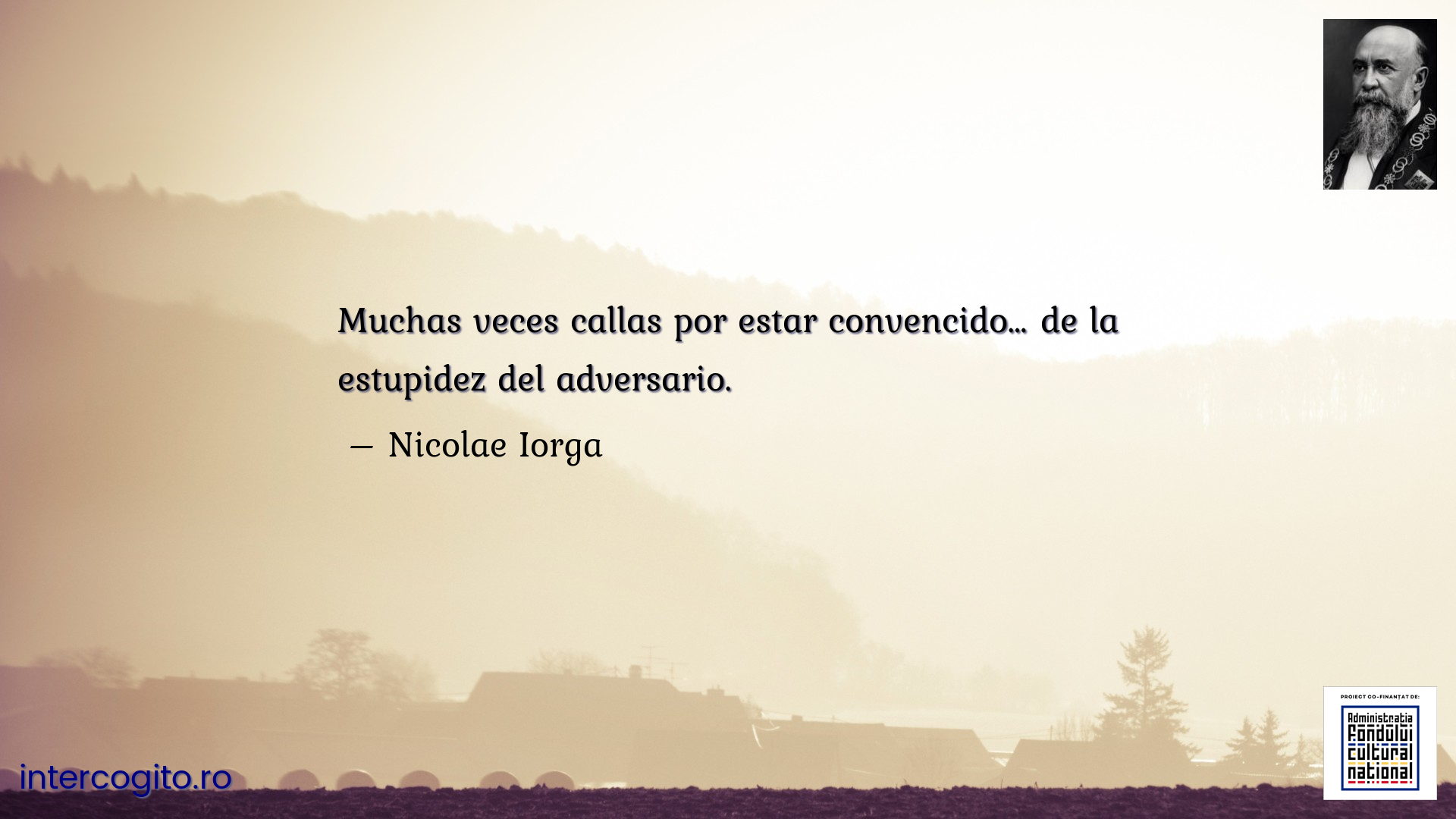 Muchas veces callas por estar convencido… de la estupidez del adversario.