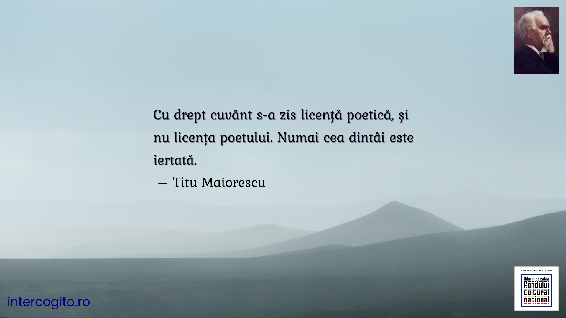 Cu drept cuvânt s-a zis licență poetică, și nu licența poetului. Numai cea dintâi este iertată.