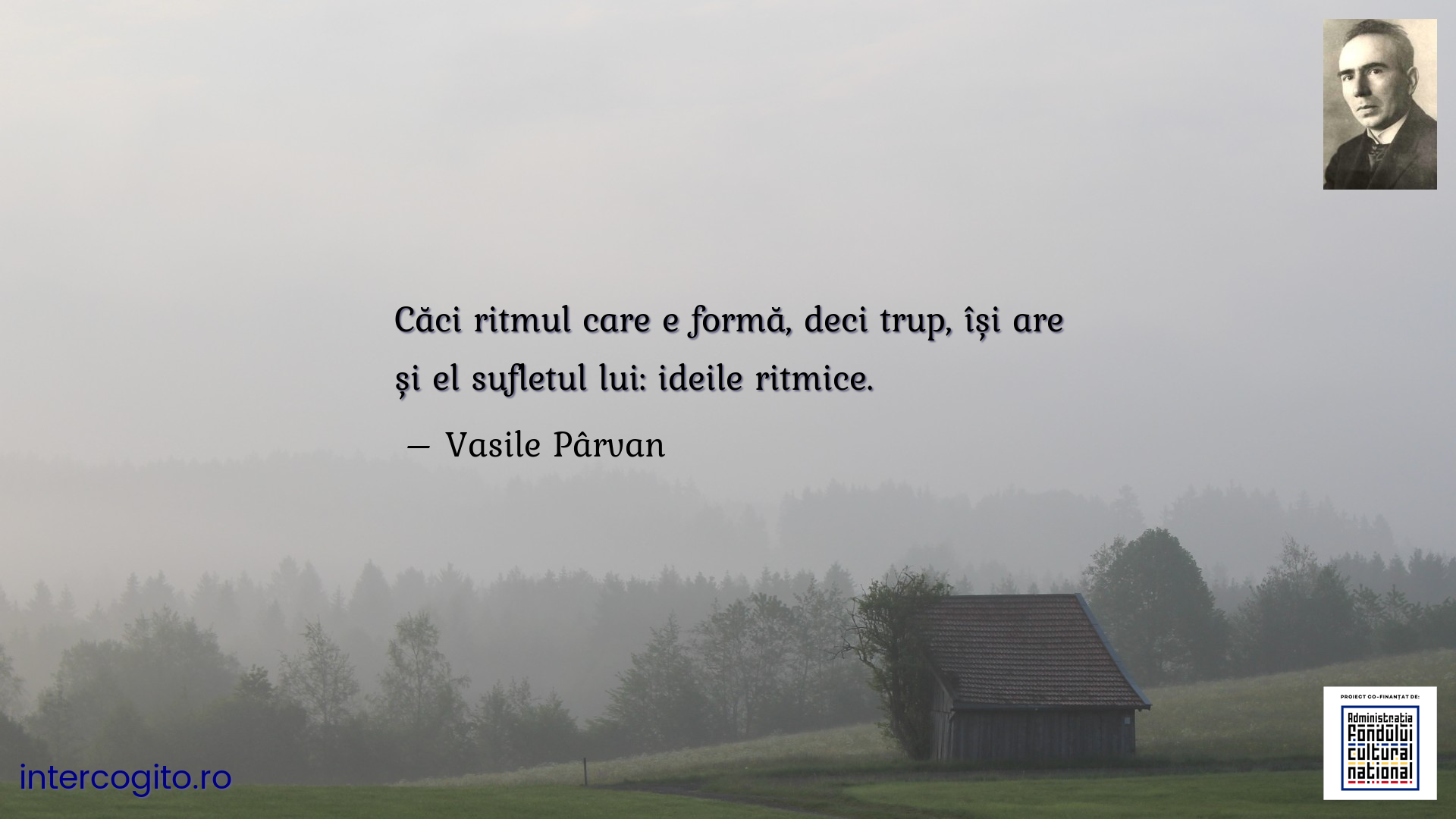 Căci ritmul care e formă, deci trup, își are și el sufletul lui: ideile ritmice.